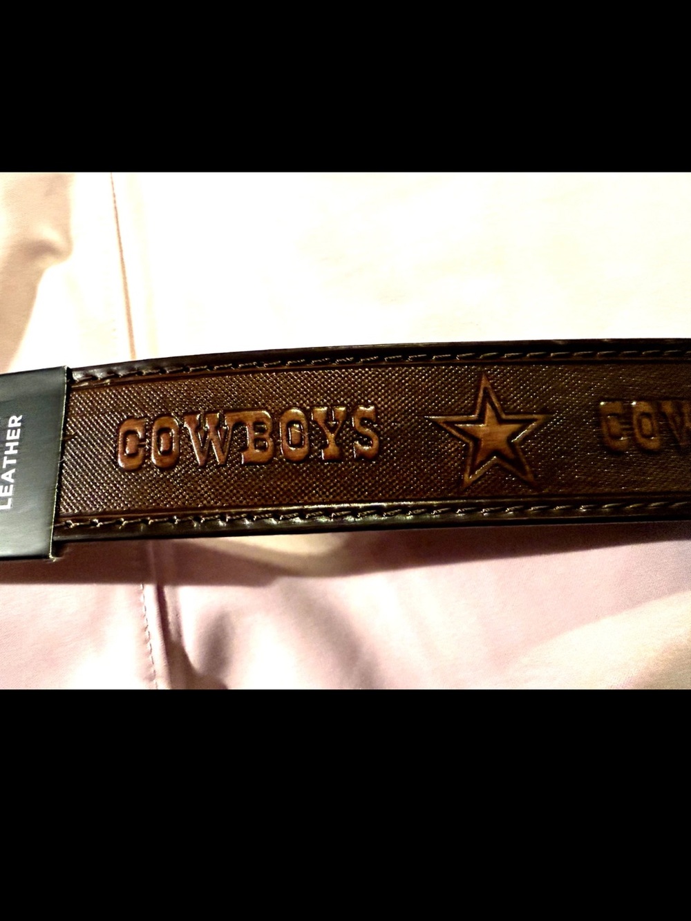 NFL Dallas Cowboys Men's Western Belt Brown WITH BUCKLE VARIOUS SIZES NWT